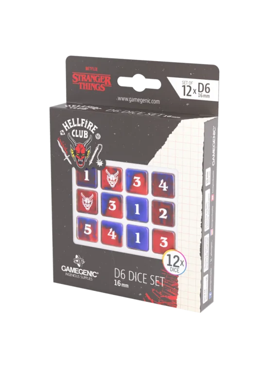 Compra Stranger Things: Hellfire Club D6 Dice Set (12) 16mm de Gamegen