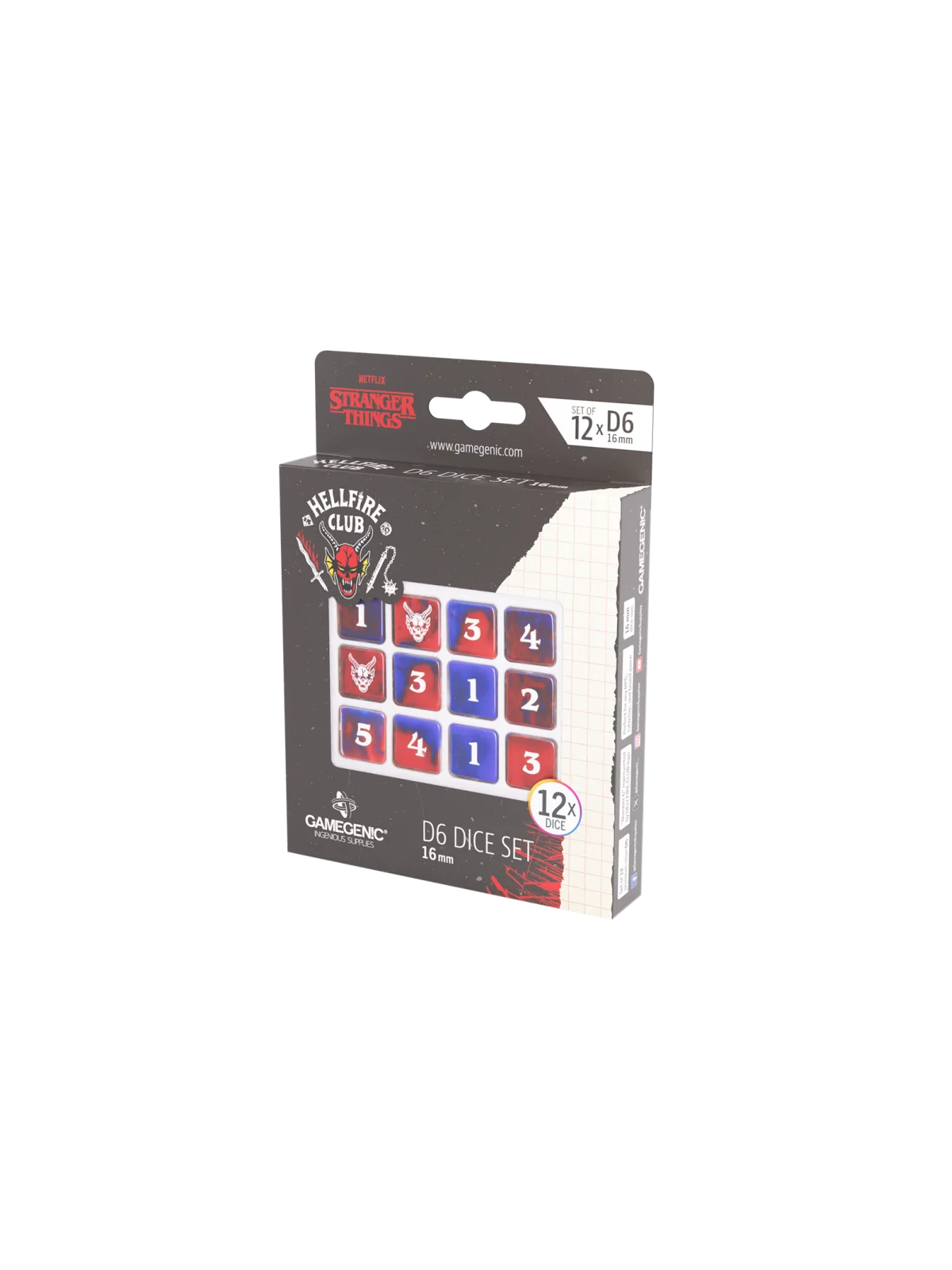 Compra Stranger Things: Hellfire Club D6 Dice Set (12) 16mm de Gamegen