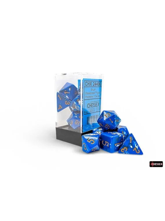 Compra 7 Dice Brush Polyhedral Wavebreak /Gold Dice Block de Last Leve