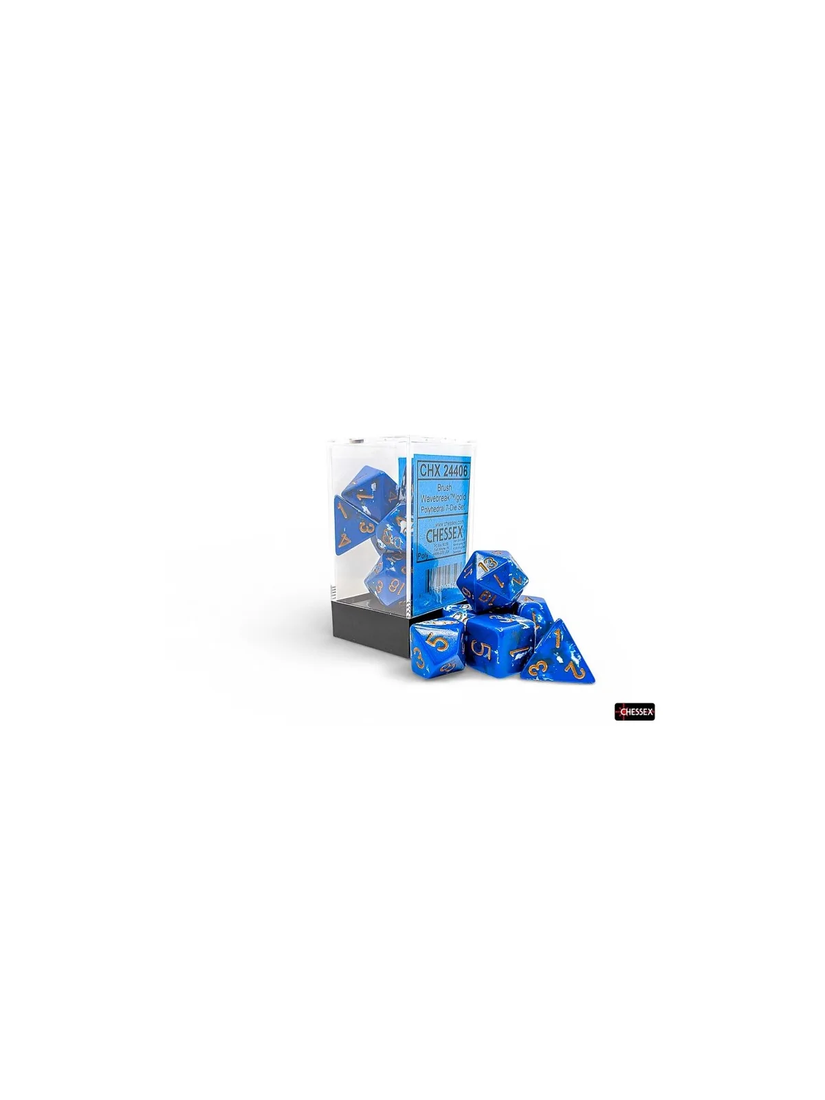 Compra 7 Dice Brush Polyhedral Wavebreak /Gold Dice Block de Last Leve