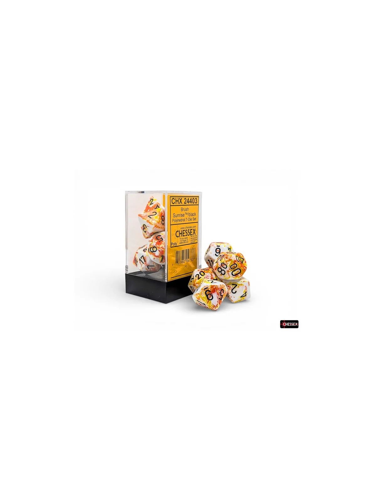 Compra 7 Dice Brush Polyhedral Sunrise/Black Dice Block de Last Level 