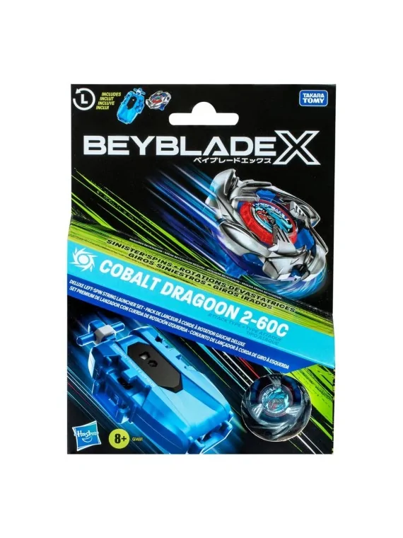 Compra Beyblade X: Set premium de lanzador con cuerda y top Cobalt Dra