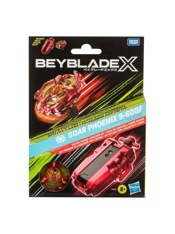 Beyblade X: Set Premium de Lanzador con Cuerda y Top Soar Phoenix de Hasbro en Beyblade X | La Cueva Roja