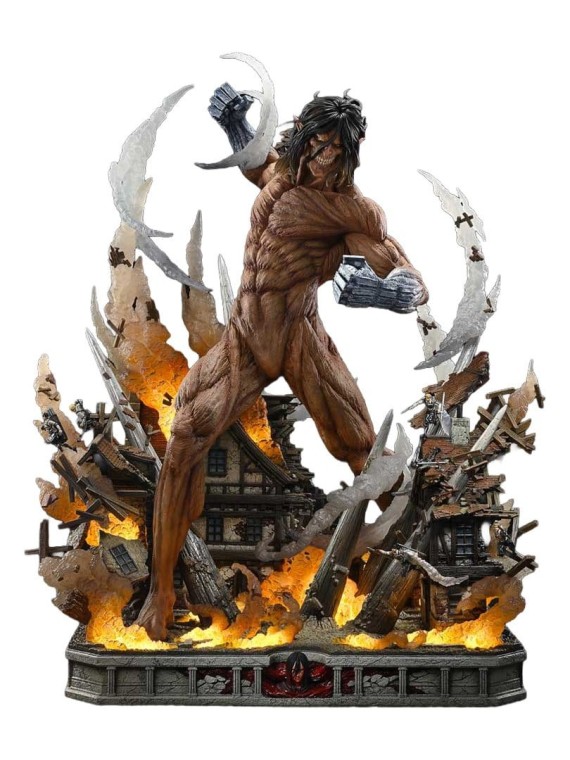 Ataque a los Titanes (TV Animation) Ultimate Diorama Masterline Estatua Eren Yeager Attack Titan Bonus Version 81 cm