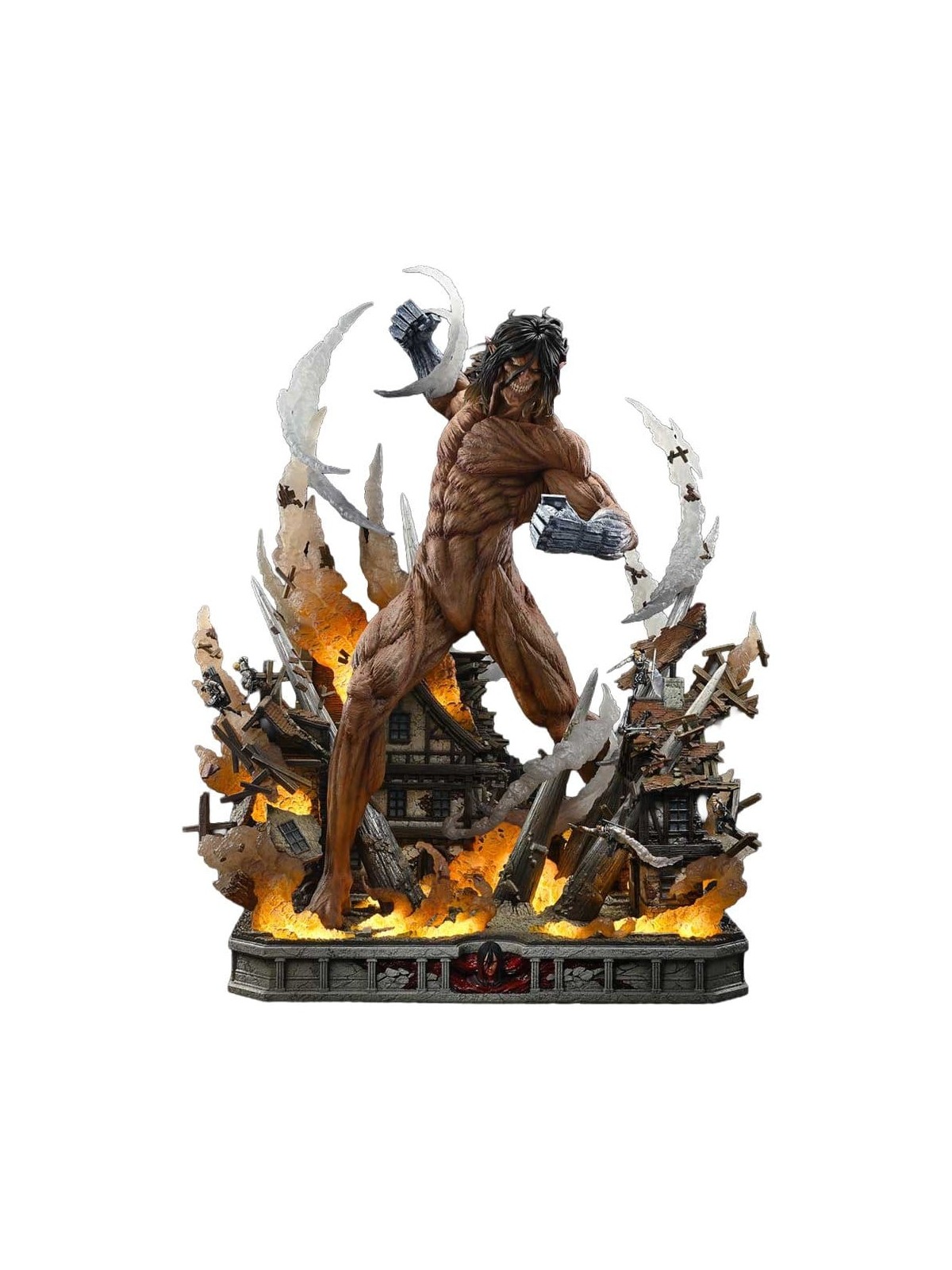 Ataque a los Titanes (TV Animation) Ultimate Diorama Masterline Estatua Eren Yeager Attack Titan Bonus Version 81 cm