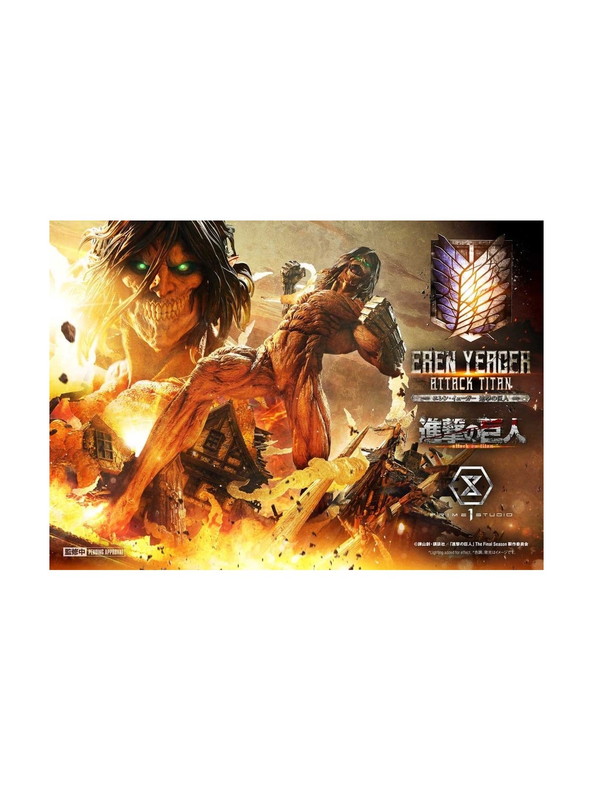 Ataque a los Titanes (TV Animation) Ultimate Diorama Masterline Estatua Eren Yeager Attack Titan Bonus Version 81 cm