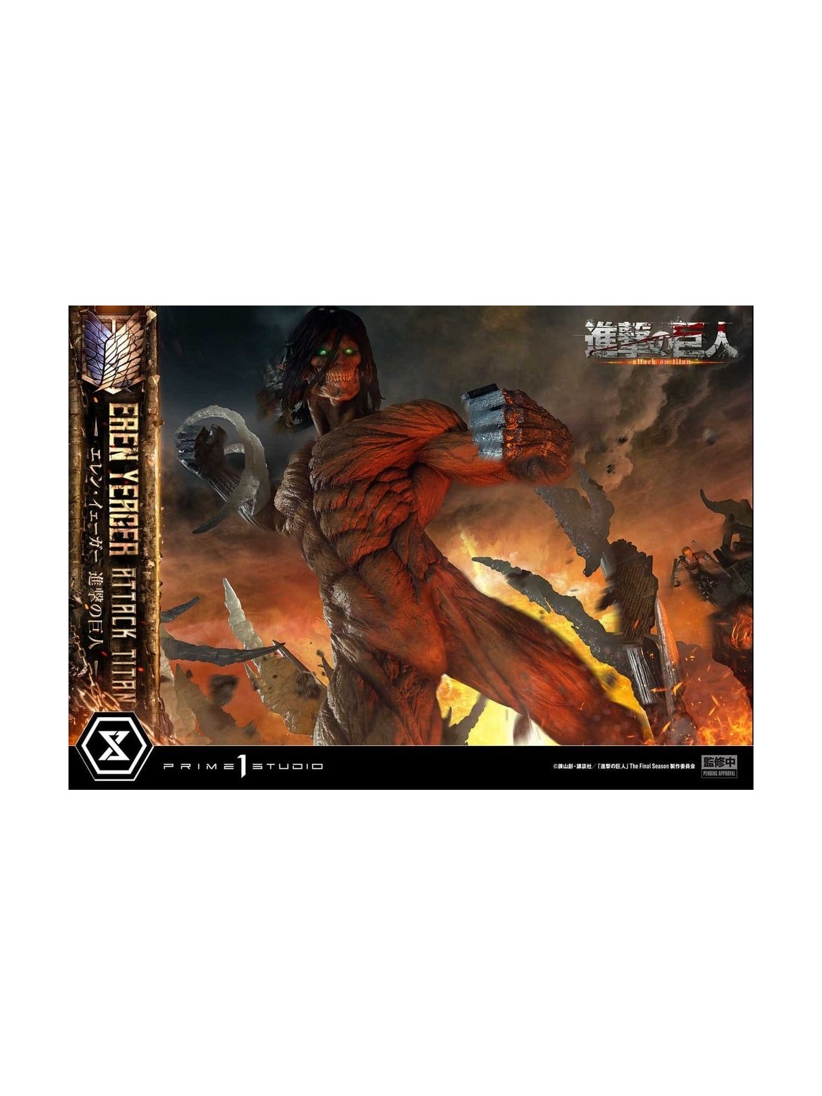 Ataque a los Titanes (TV Animation) Ultimate Diorama Masterline Estatua Eren Yeager Attack Titan Bonus Version 81 cm