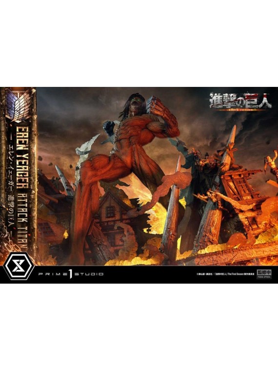 Ataque a los Titanes (TV Animation) Ultimate Diorama Masterline Estatua Eren Yeager Attack Titan Bonus Version 81 cm