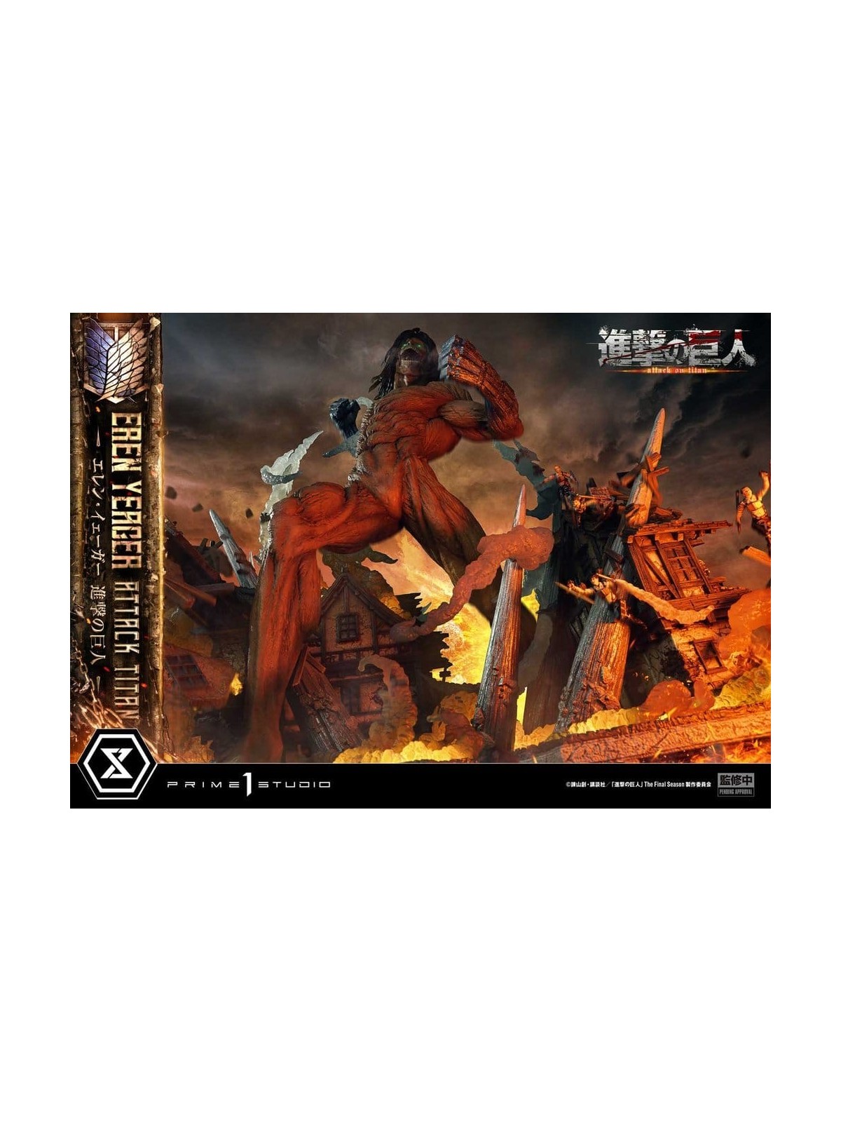 Ataque a los Titanes (TV Animation) Ultimate Diorama Masterline Estatua Eren Yeager Attack Titan Bonus Version 81 cm