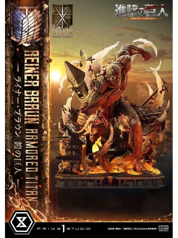 Ataque a los Titanes (TV animation) Ultimate Diorama Masterline Estatua Reiner Braun Armored Titan Bonus Version (75 cm)