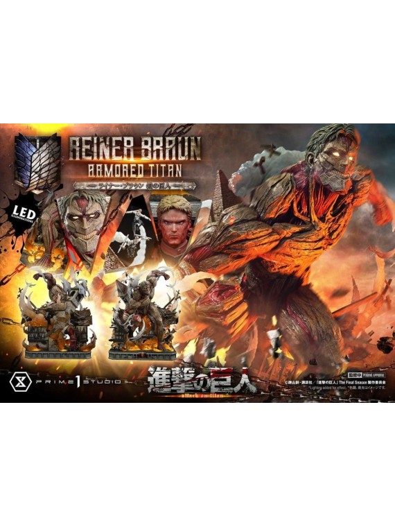 Ataque a los Titanes (TV animation) Ultimate Diorama Masterline Estatua Reiner Braun Armored Titan Bonus Version (75 cm)