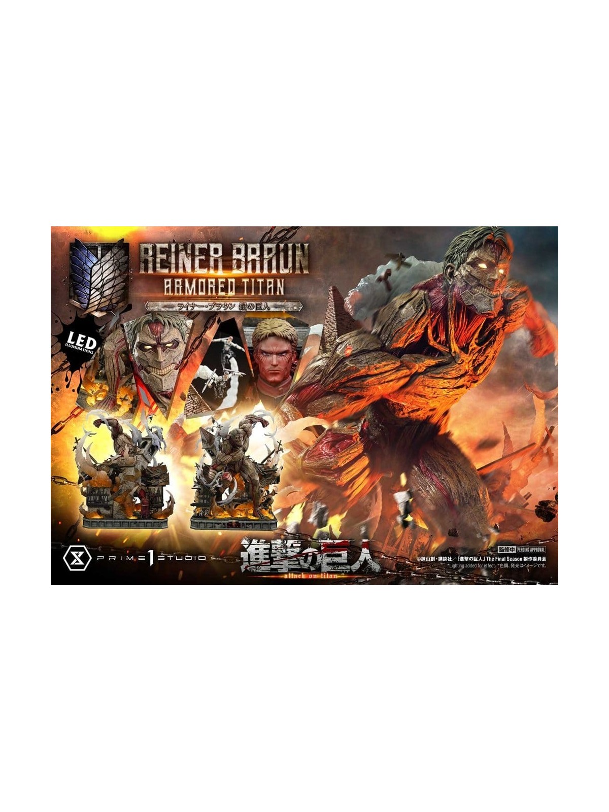 Ataque a los Titanes (TV animation) Ultimate Diorama Masterline Estatua Reiner Braun Armored Titan Bonus Version (75 cm)