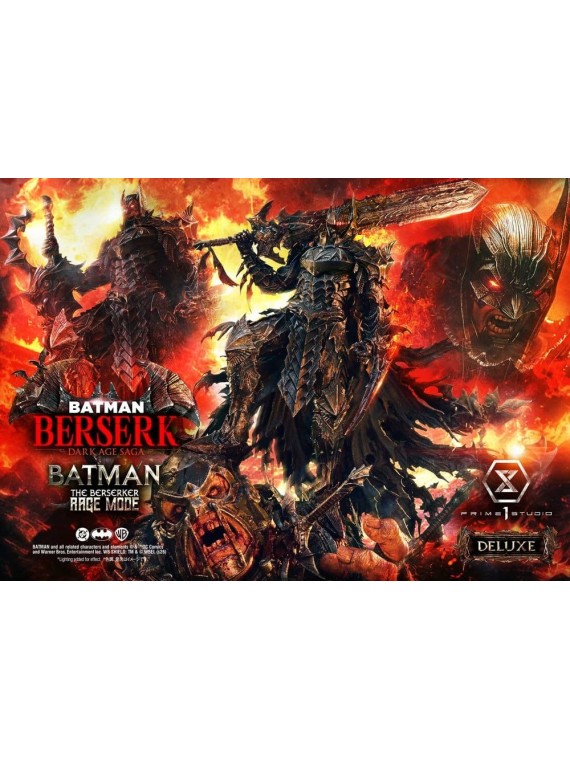 DC Comics Estatua Ultimate Premium Masterline Series 1/4 Batman The Berserker Rage Mode DX Bonus Version (93 cm)