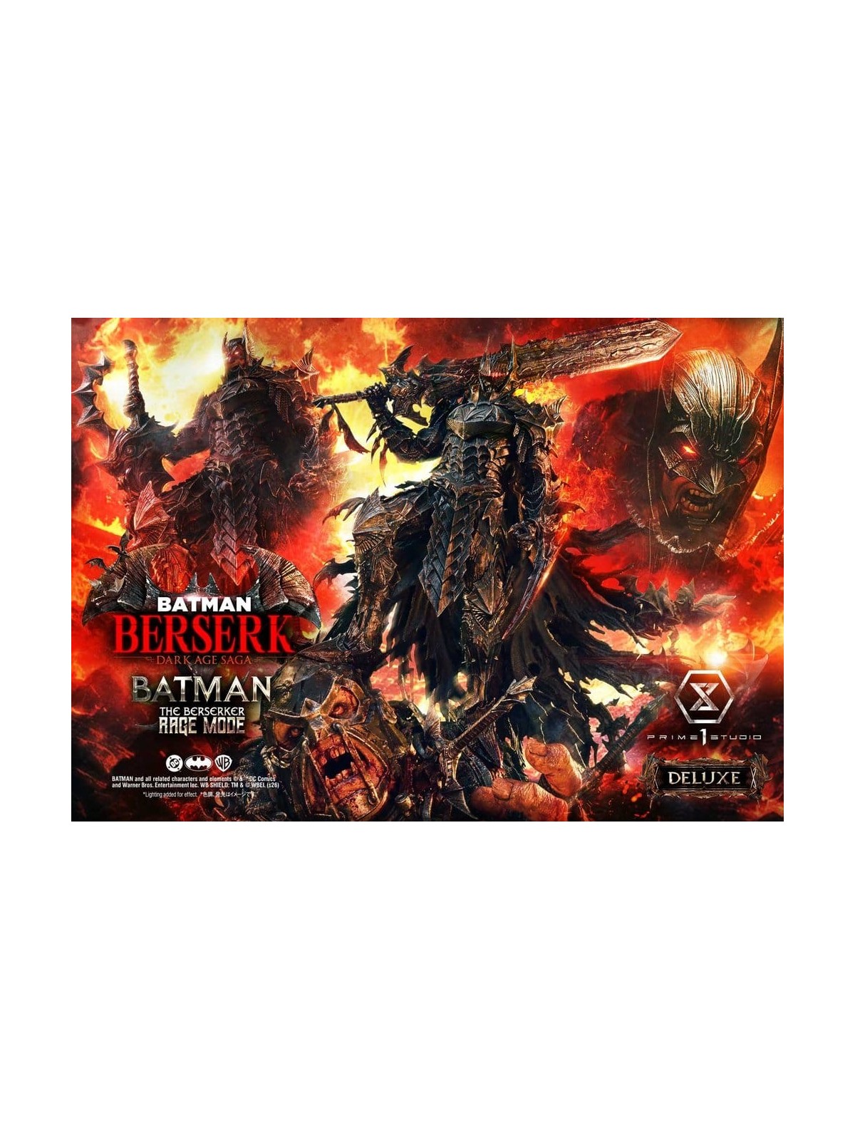 DC Comics Estatua Ultimate Premium Masterline Series 1/4 Batman The Berserker Rage Mode DX Bonus Version (93 cm)