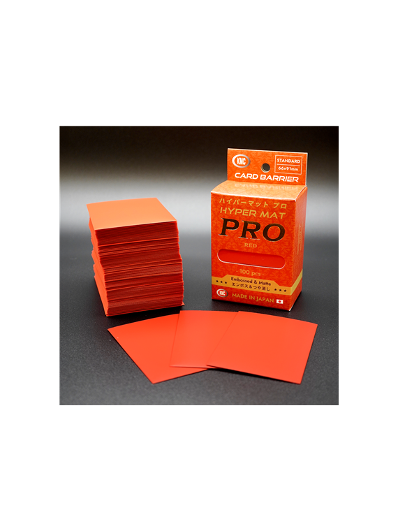 KMC Standard Sleeves Hyper Mat Pro Red (100 Sleeves)