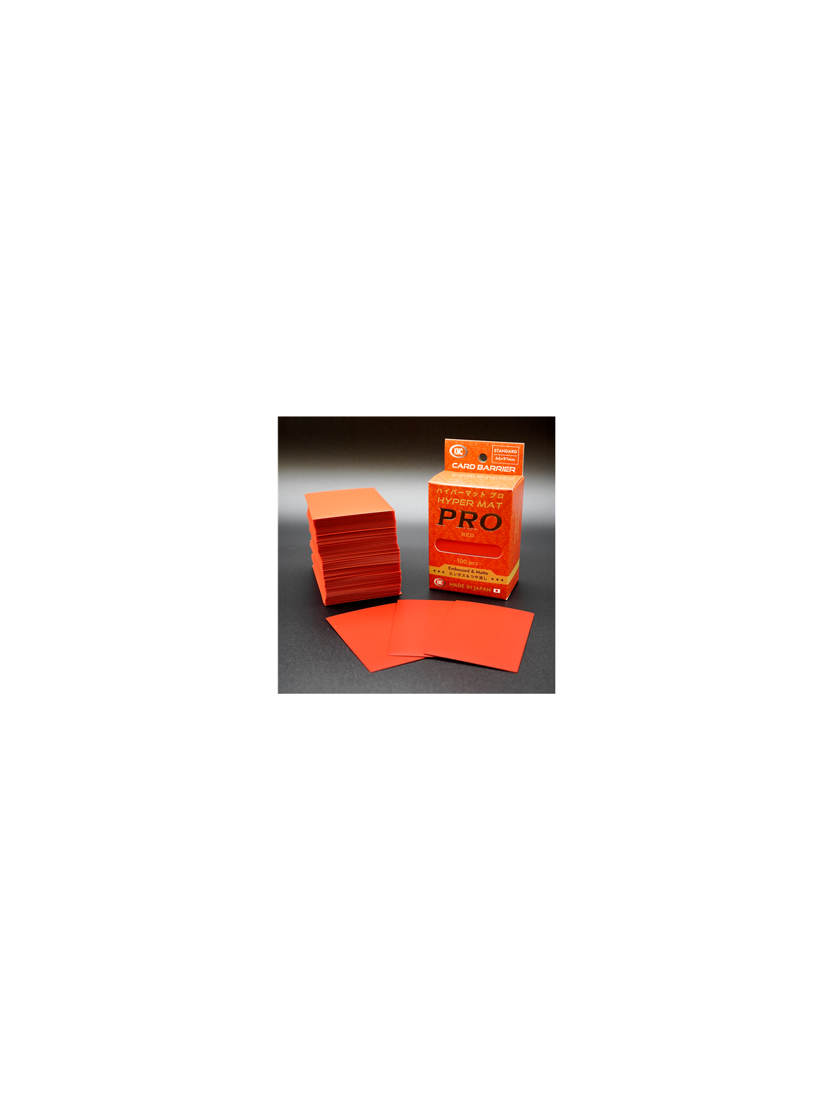 KMC Standard Sleeves Hyper Mat Pro Red (100 Sleeves)
