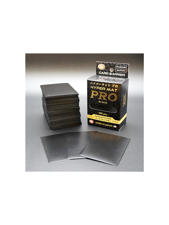 KMC Standard Sleeves: Hyper Mat Pro Black (100 Sleeves)