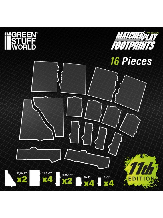 Glasspack Footprints Básicos 11 edición Wh40k Compatibles