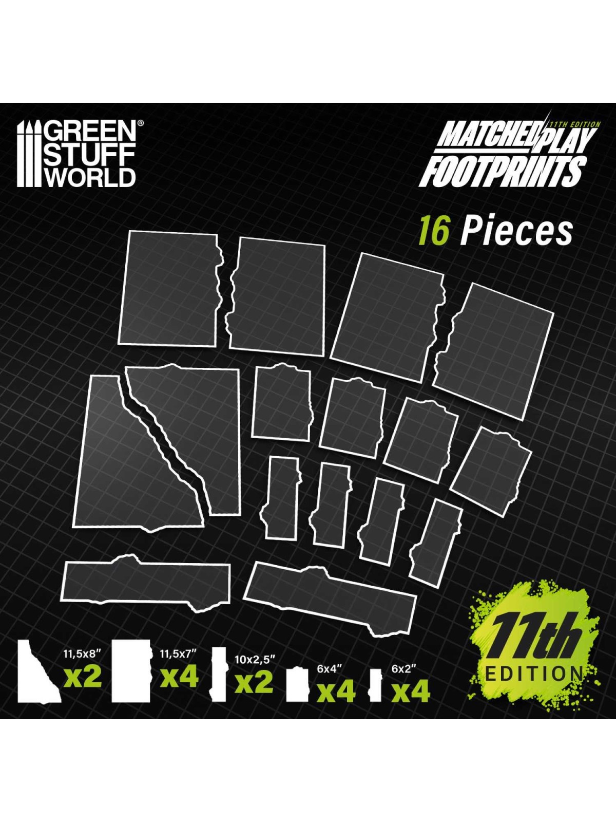 Glasspack Footprints Básicos 11 edición Wh40k Compatibles