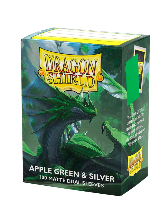 Dragon Shield: Standard Dual Matte Apple Green & Silver (100)