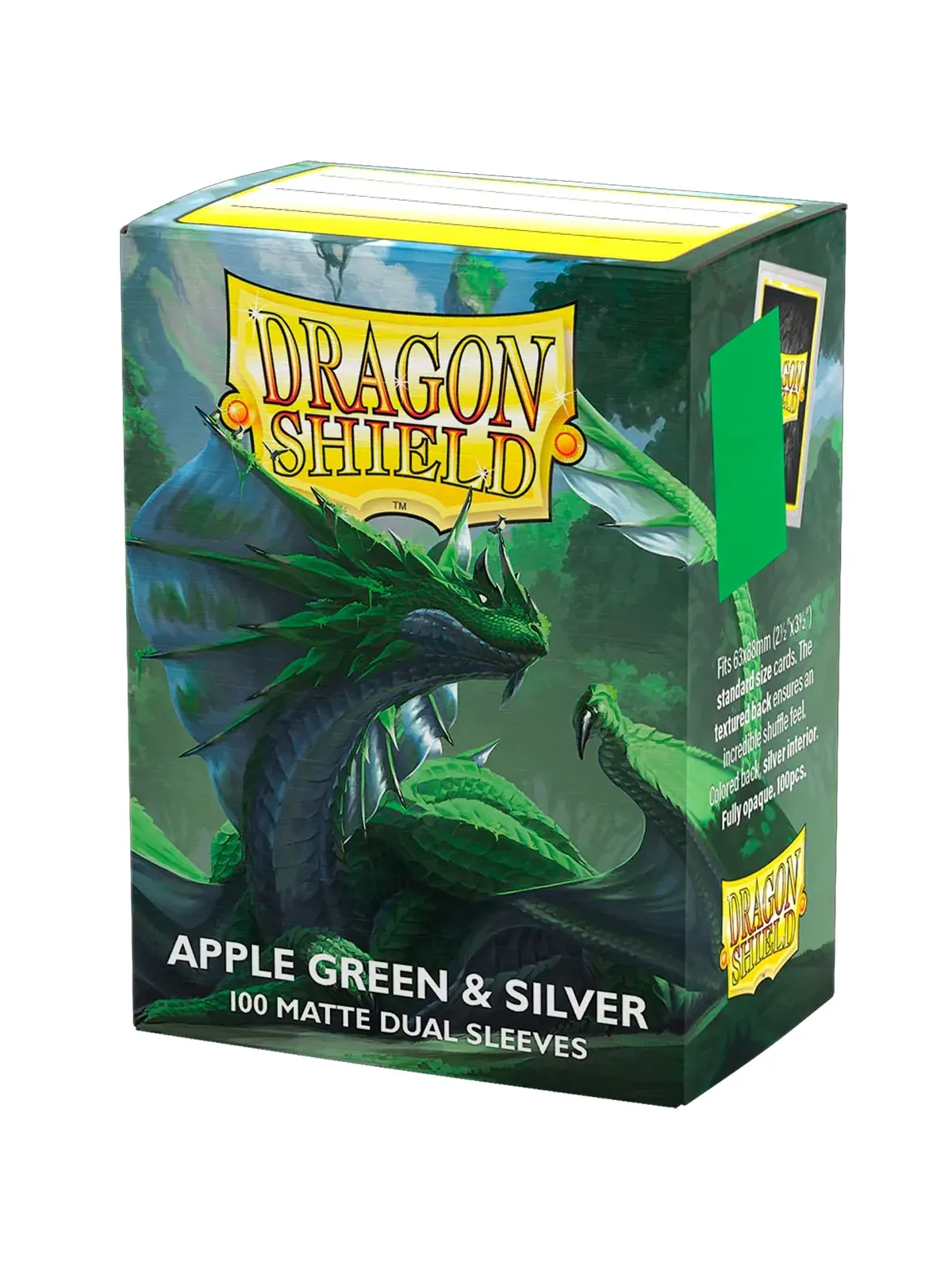 Dragon Shield: Standard Dual Matte Apple Green & Silver (100)