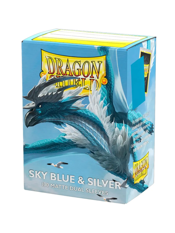 Dragon Shield: Standard Dual Matte Sky Blue & Silver (100)