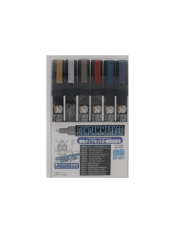 Mr. Hobby: Gundam Marker - Fine Edge Set 2