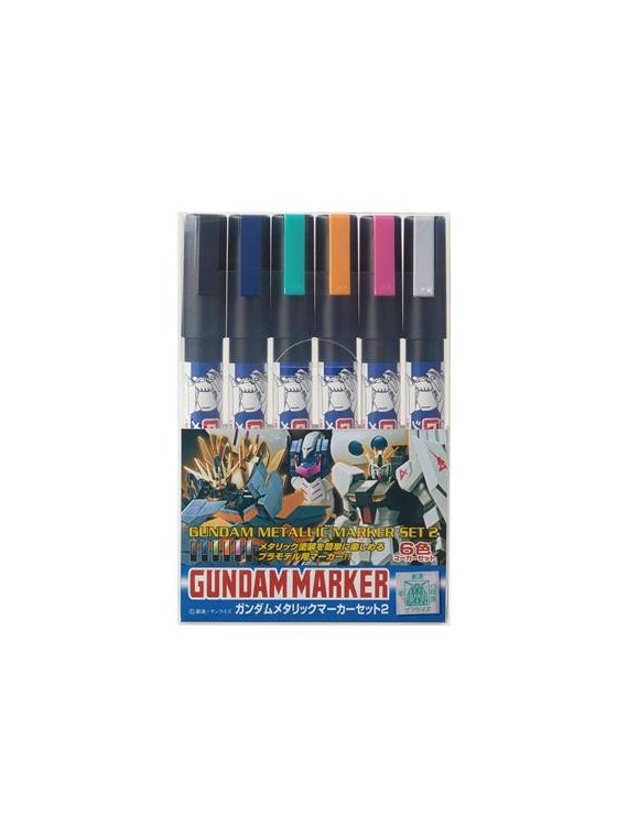 Mr. Hobby: Gundam Marker - Metallic Marker Set 2