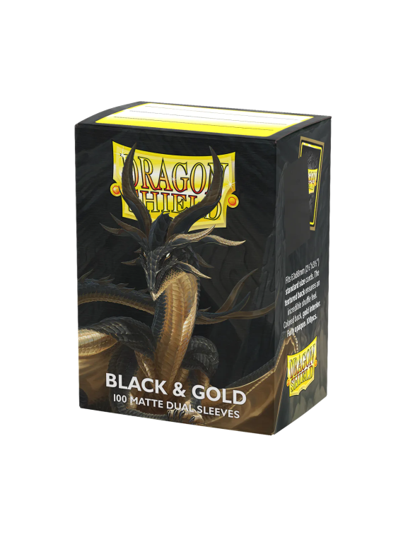 Dragon Shield: Standard Dual Matte Black & Gold (100)