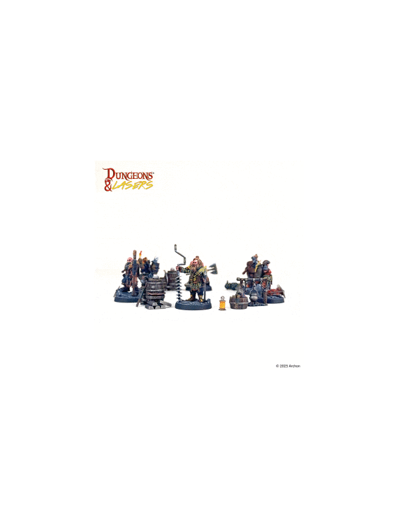 Dungeons & Lasers: Miniatures - Dwarven Miners