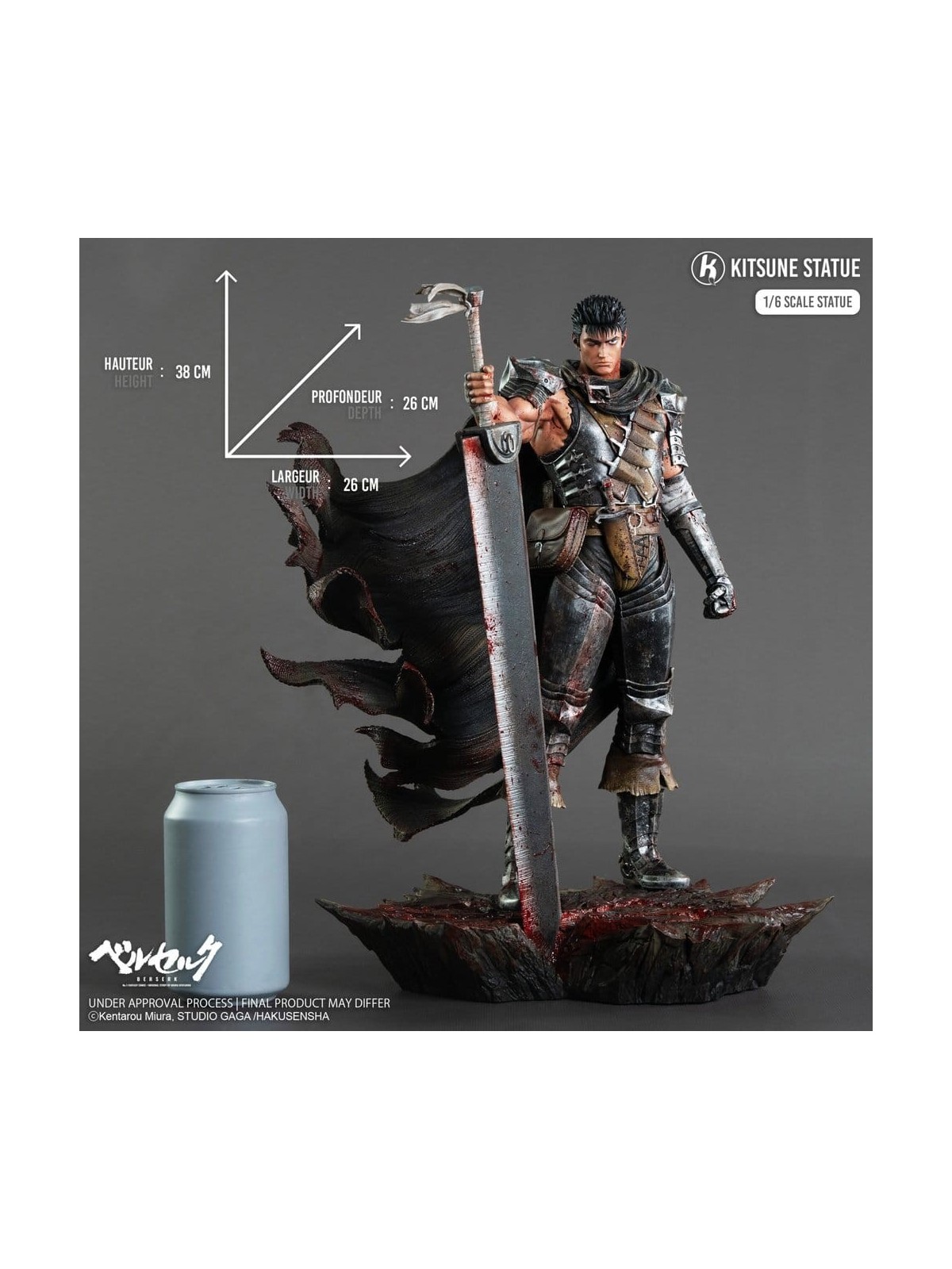Berserk Estatua 1/6 Guts 38 cm