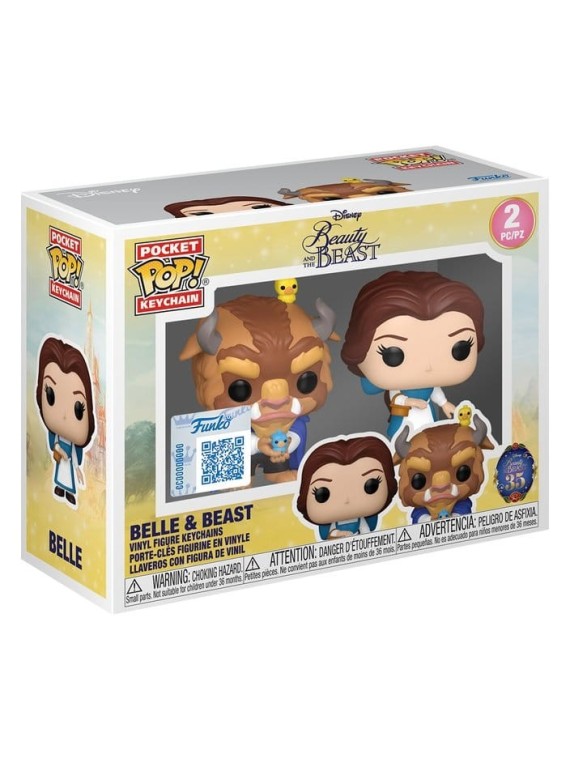 Llaveros POP! Pack 2 La Bella y La Bestia