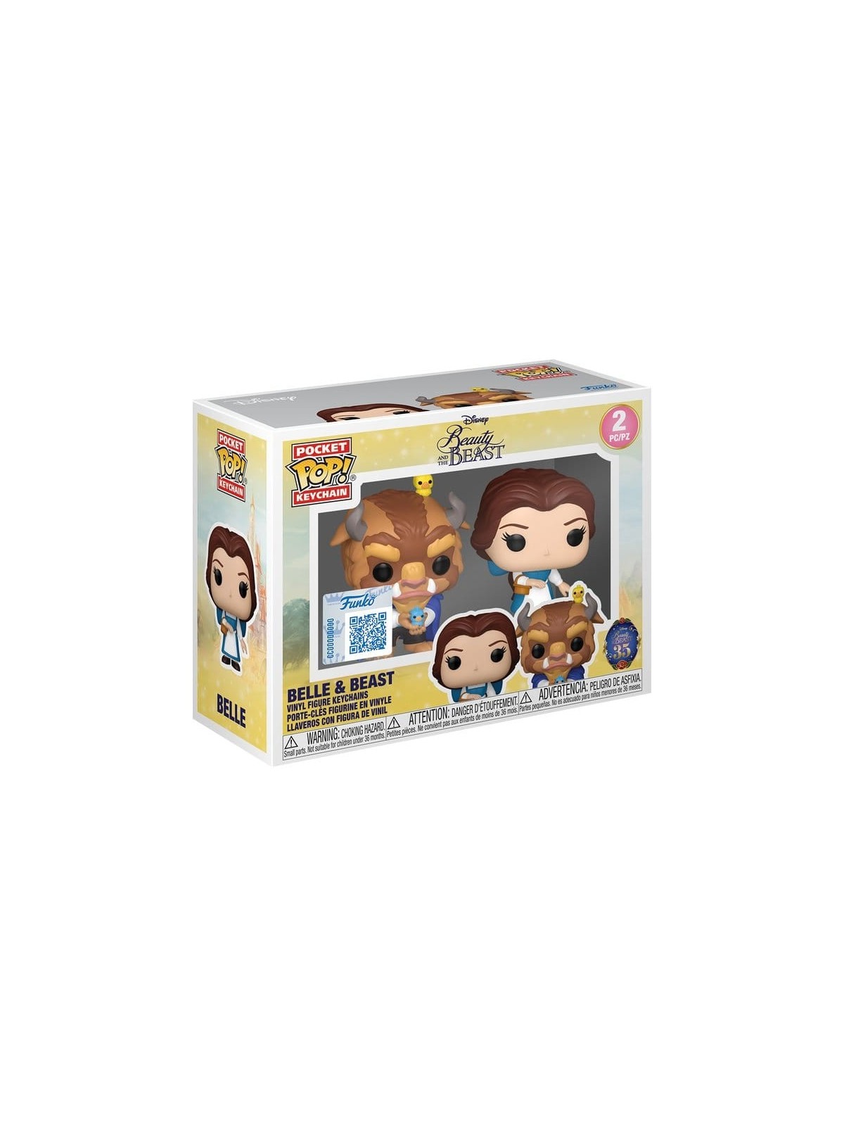Llaveros POP! Pack 2 La Bella y La Bestia