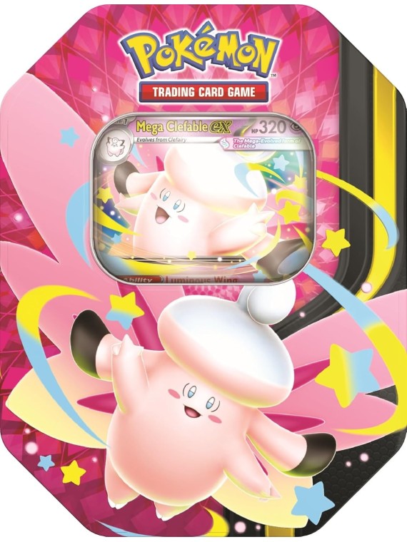 Pokemon TCG: Lata Megaluz Lunar - Mega Clefable EX (Español)