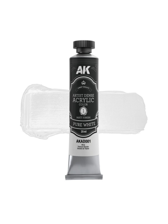 Blanco Puro: Color Acrílico Denso Artístico (AKAD001)
