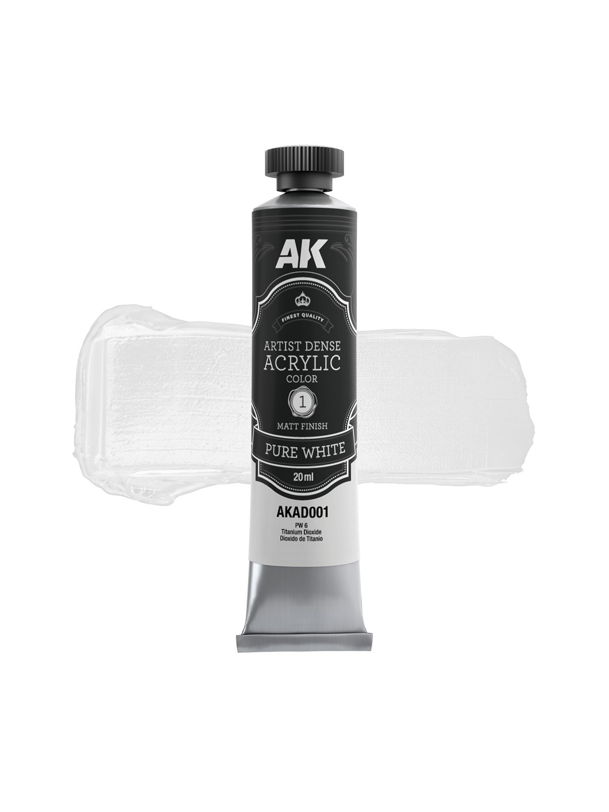Blanco Puro: Color Acrílico Denso Artístico (AKAD001)