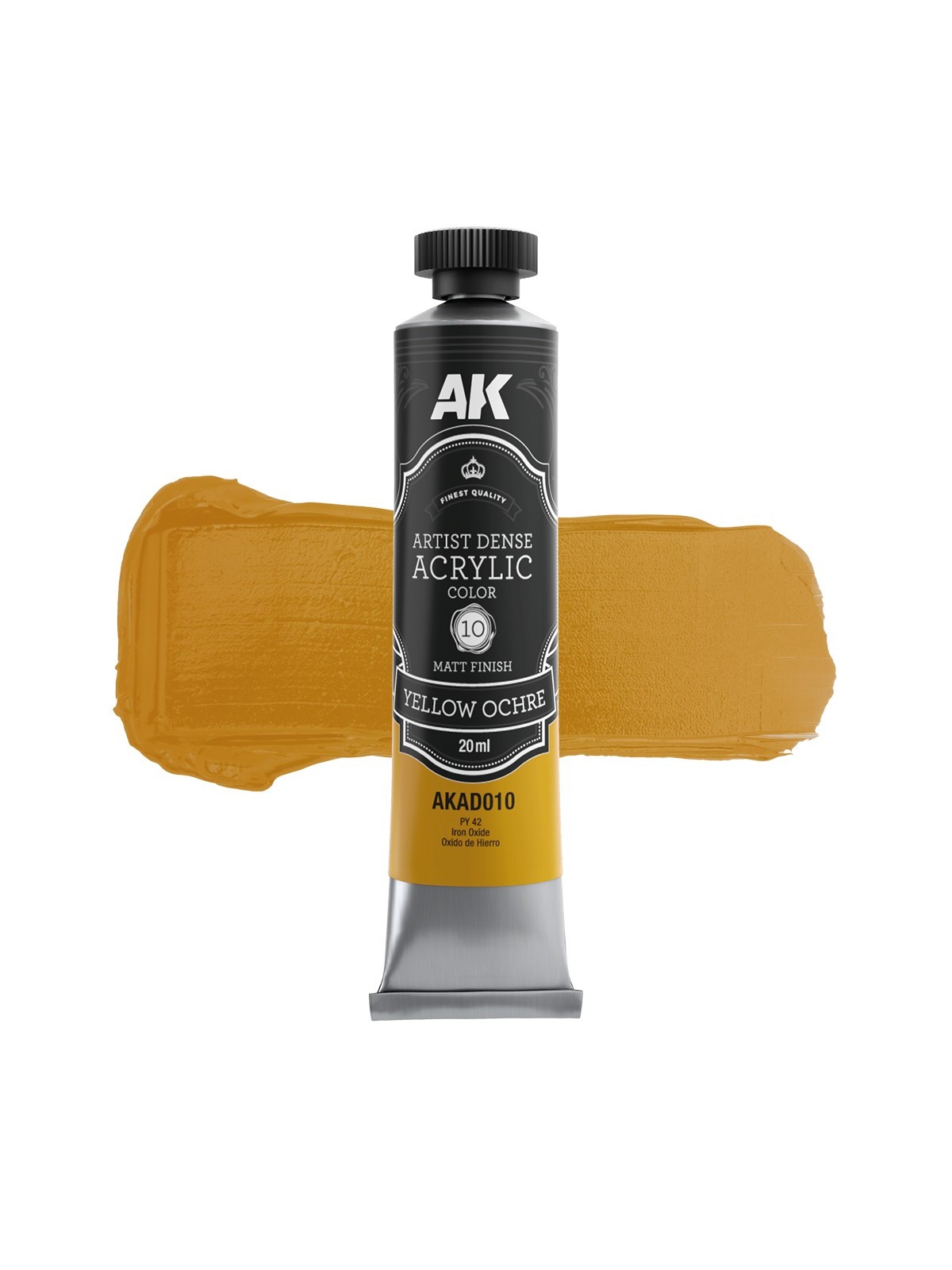 Amarillo Ocre: Color Acrílico Denso Artístico (AKAD010)