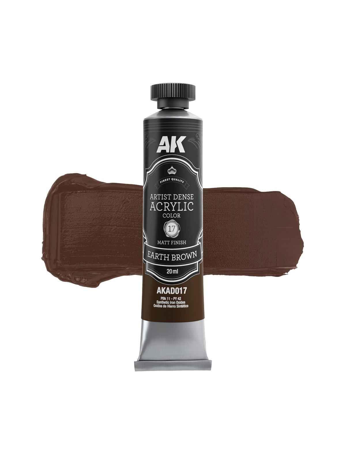 Marrón Tierra: Color Acrílico Denso Artístico (AKAD017)