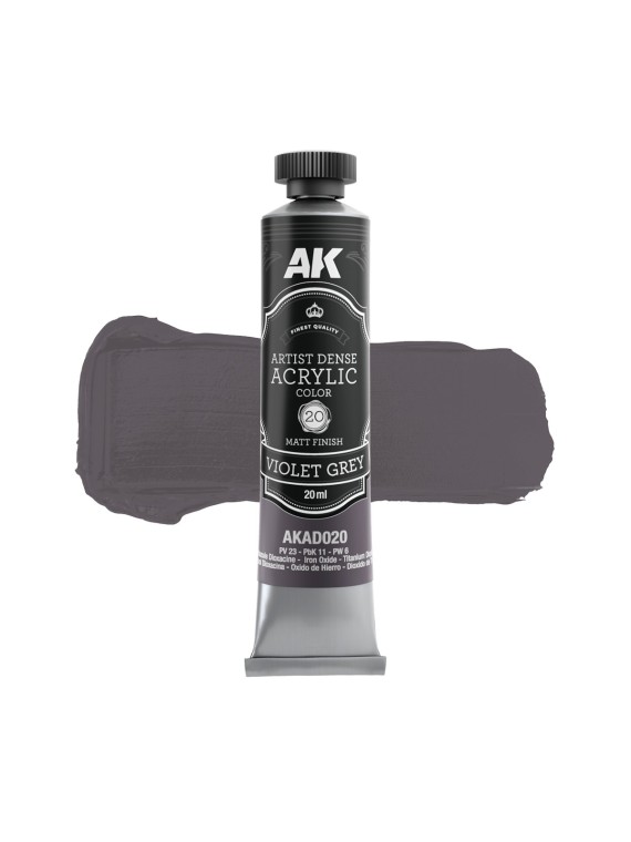 Gris Violeta: Color Acrílico Denso Artístico (AKAD020)