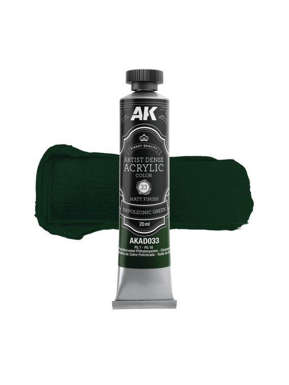 Verde Napoleónico: Color Acrílico Denso Artístico (AKAD033)