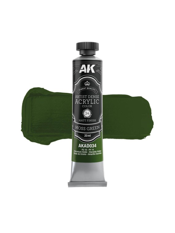 Verde Musgo: Color Acrílico Denso Artístico (AKAD034)