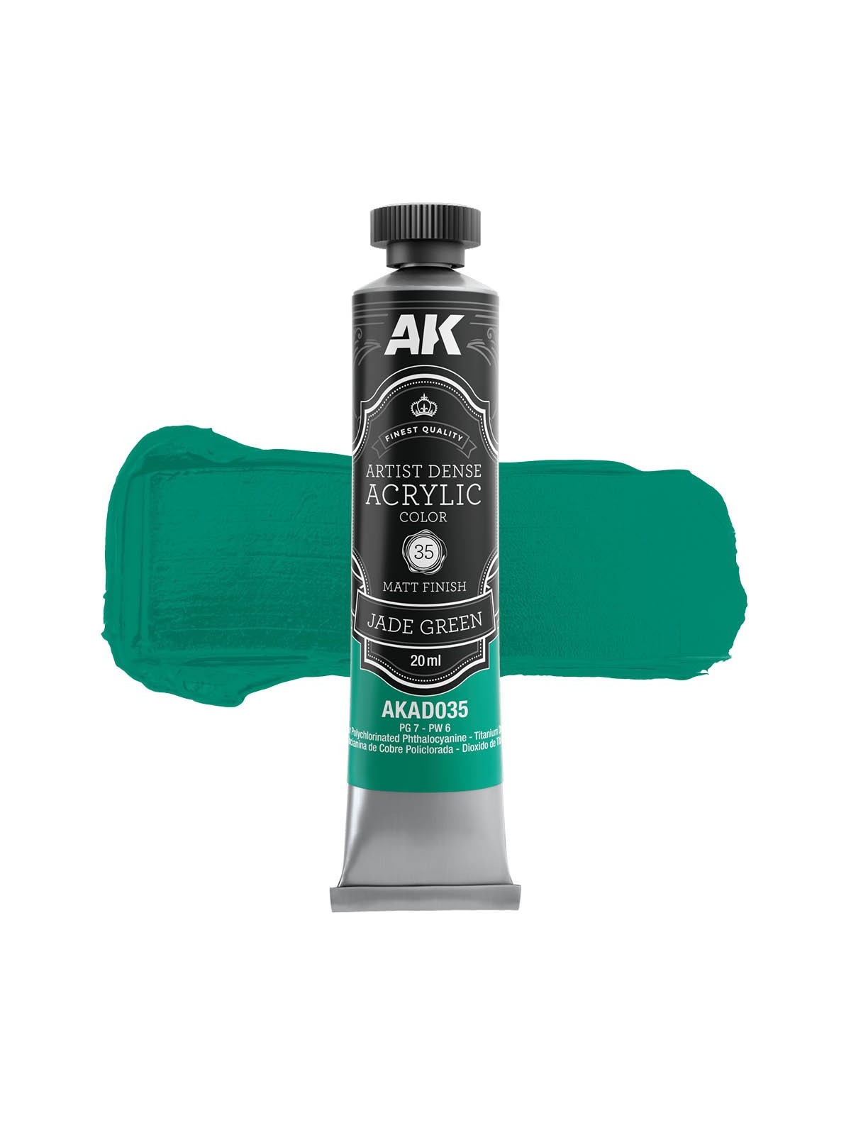 Verde Jade: Color Acrílico Denso Artístico (AKAD035)