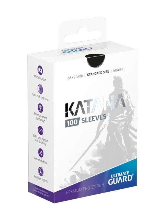 Ultimate Guard Katana Sleeves Standard Size (100) - Black