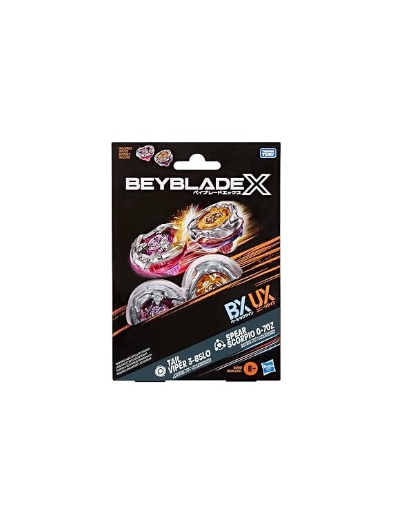 Beyblade X: Spear Scorpio 0-70Z UX & Tail Viper 3-85LO BX Dual Pack Set