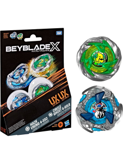 Beyblade X: Circle Ghost 4-60LR UX & Hack Viking 4-55O UX Dual Pack Set