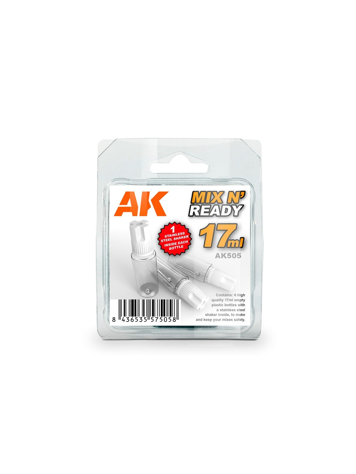 Botellas para Mezclas Mix N' Ready 17ml (AK505)