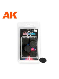 Peana Redonda 25mm X10 Unidades (AK1105) - AK Interactive