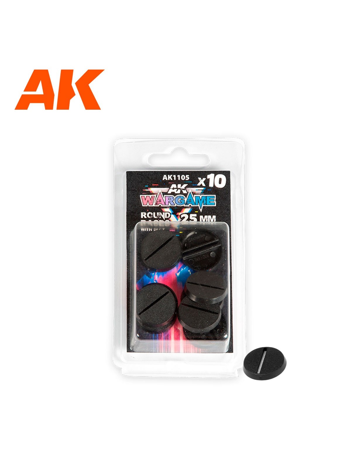 Peana Redonda 25mm X10 Unidades (AK1105)