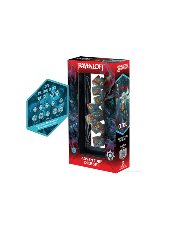 Dungeons & Dragons: Adventure Dice - Cleric: Light Blue, Red