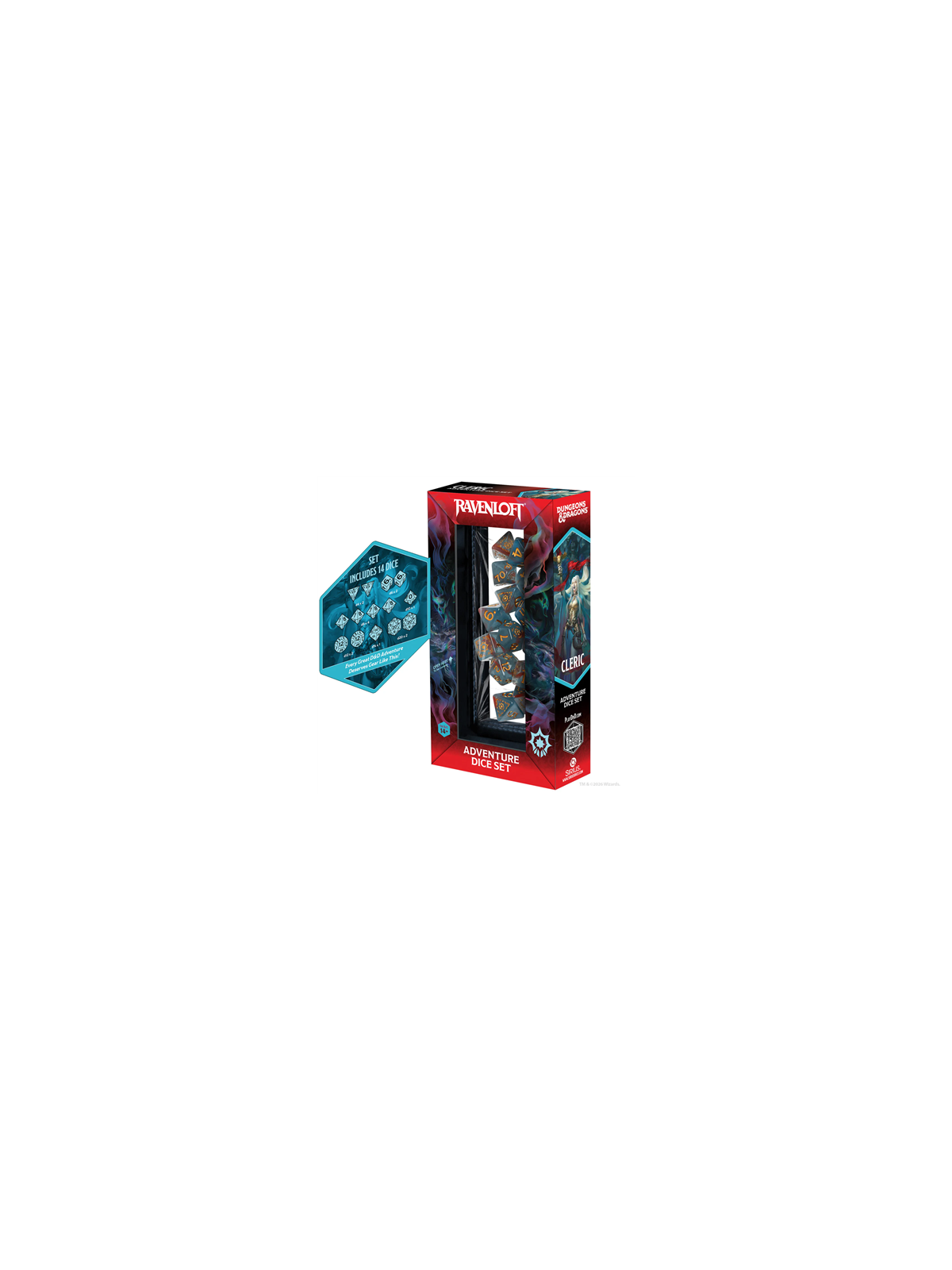 Dungeons & Dragons: Adventure Dice - Cleric: Light Blue, Red